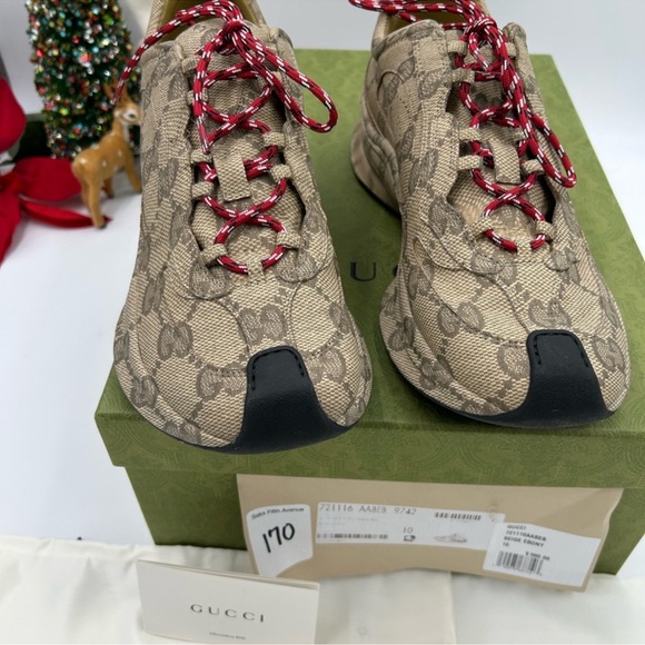 Men’s Gucci GG logo print run sneakers size handmade in Italy - Picture 4 of 8